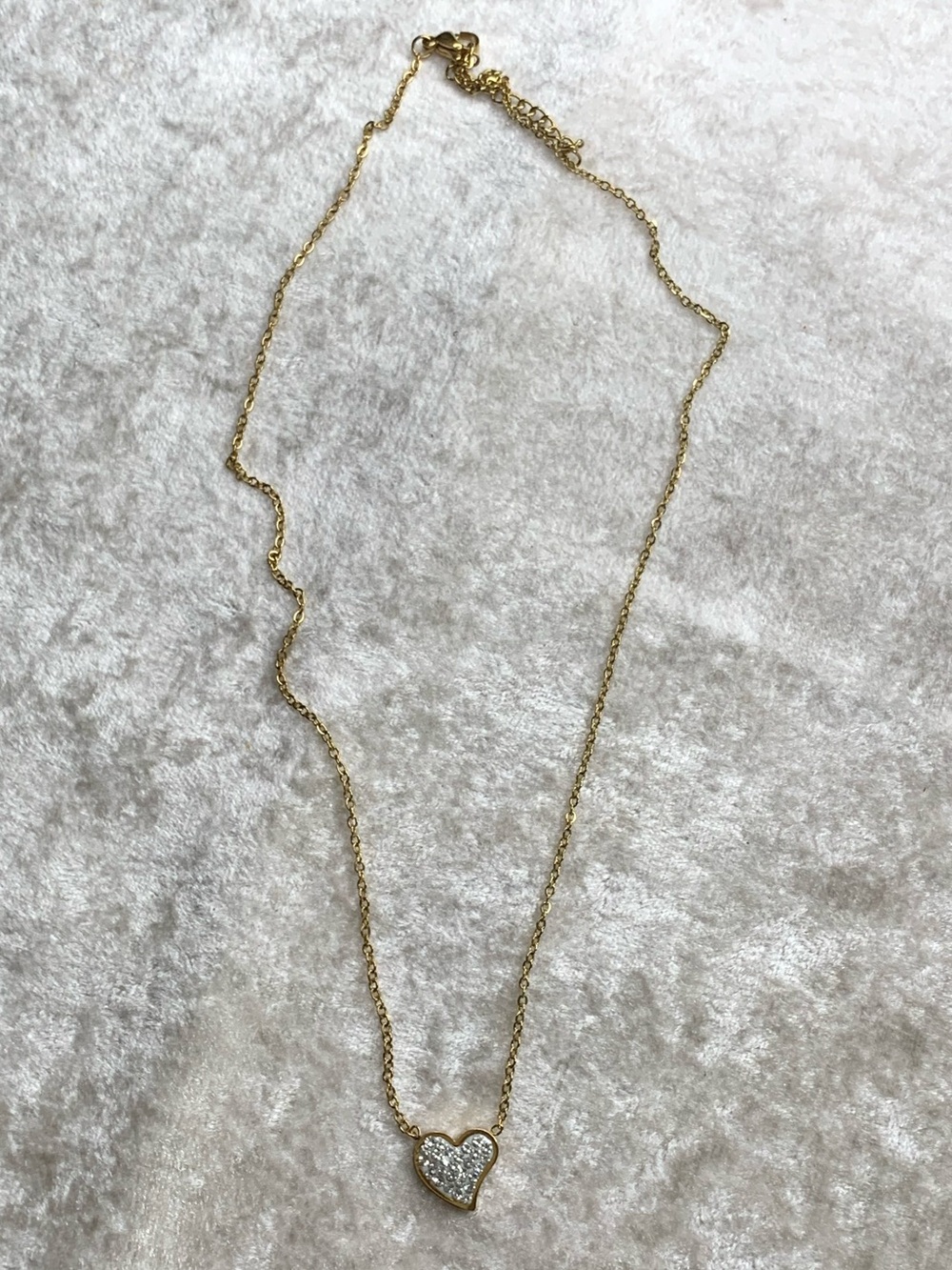 NWOT 18KGold layered/bonded CZ Heart l necklace/bracelet & earring set - Picture 11 of 16